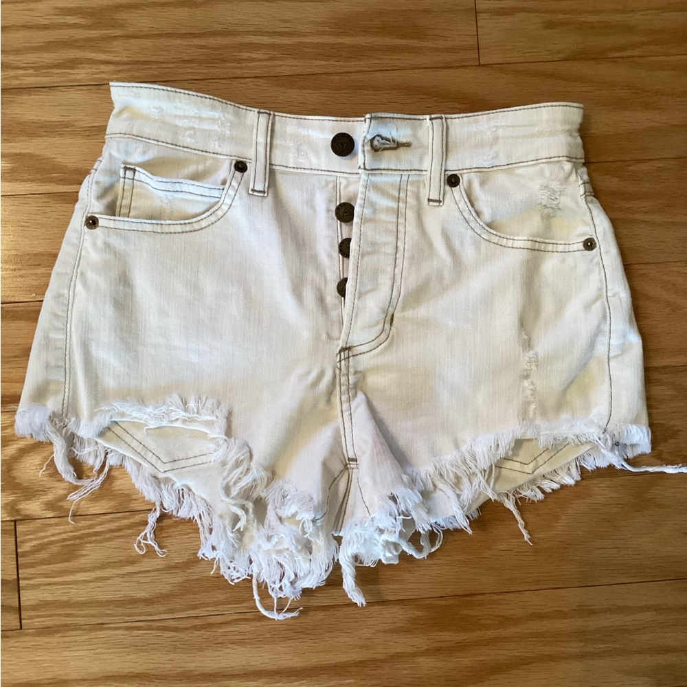 Guess White Jean Shorts